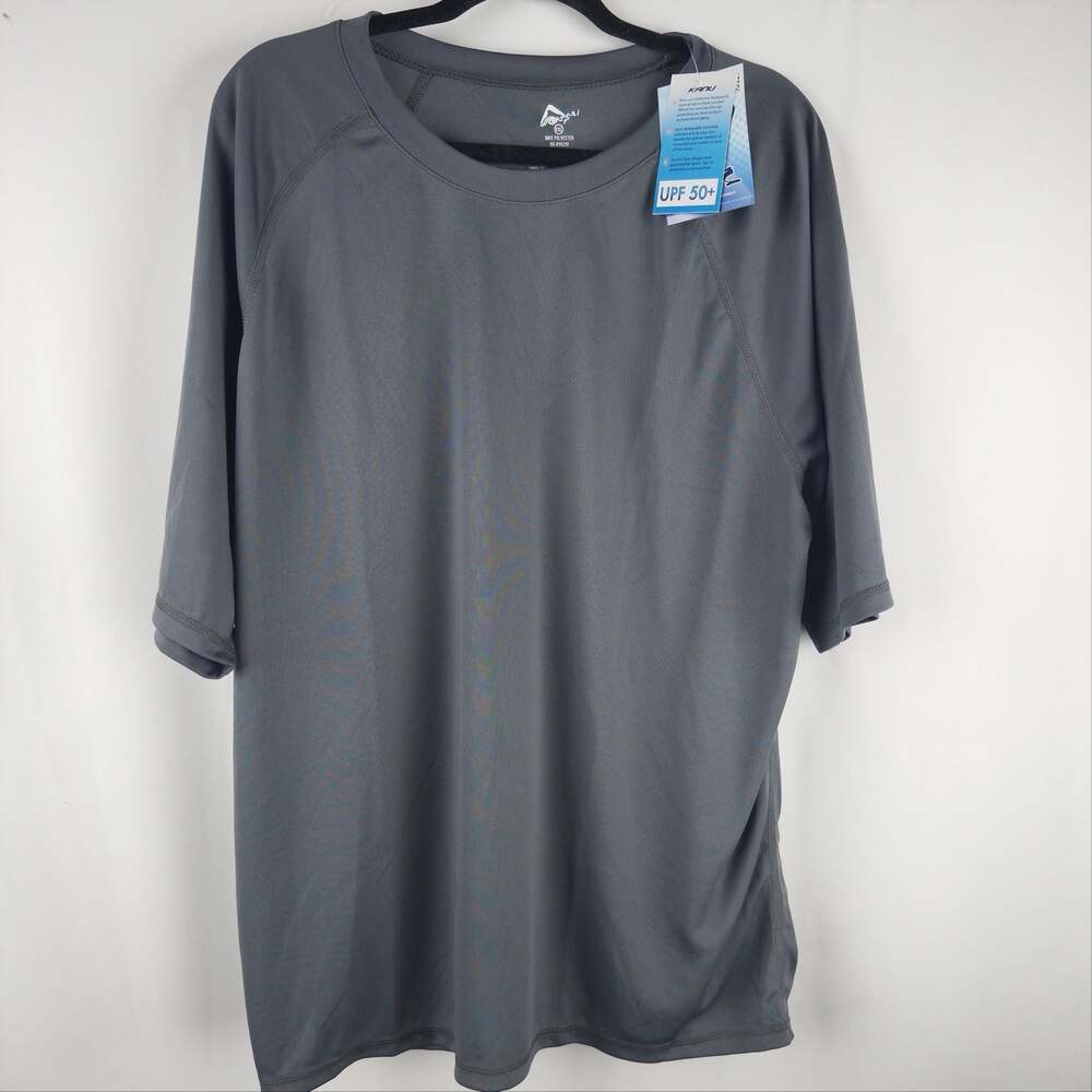 Kanu Surf Men's 8077 Short Sleeve Sun Protective Rashguard UPF 50+ Charcoal XXL